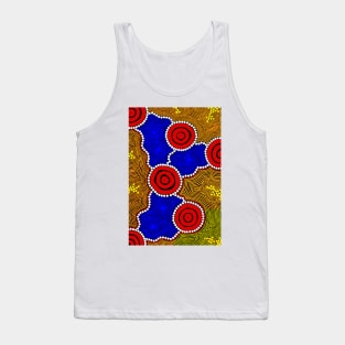 Aboriginal Art - Circles And Dots Tank Top